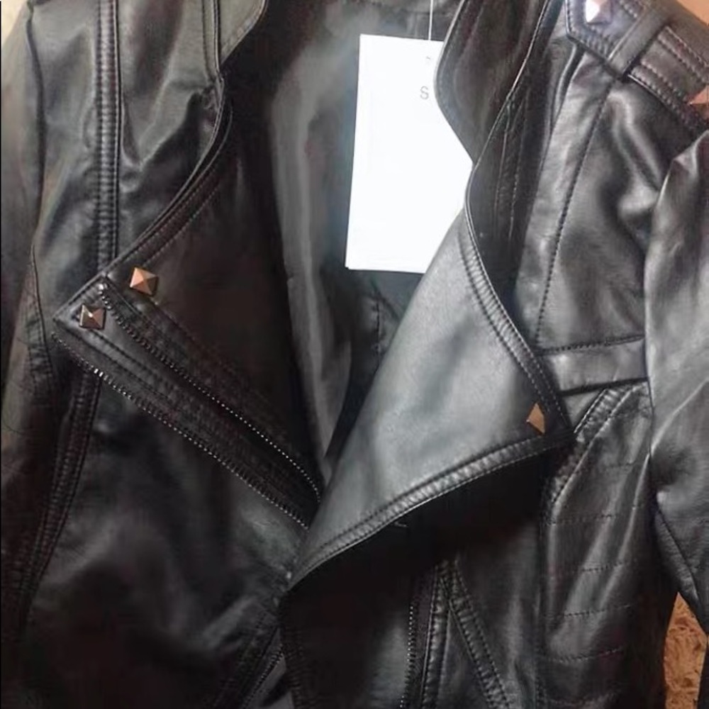 Leather jacket pvc